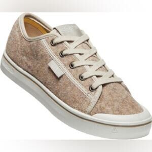 KEEN Elsa Lite Felt Wool Lace Up Outdoor Sneakers Tan Size 10.5 Gorpcore Comfort